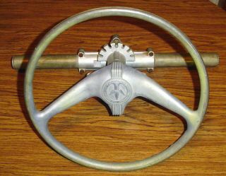 Rare Mercury Kiekhaefer Quicksilver Racing Aluminum Steering Wheel 50 