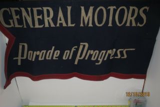 Rare Vintage General Motors,  " Parade Of Progress " Flag