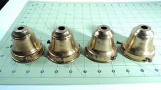 4 Antique Brass Plated Shade Holder 2 1/4 Fitter Lamp Light Chandelier Part H