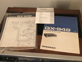 Rare hard to find PIONEER QX 949 4 CHANNEL / STEREO RECEIVER With Manuals 3