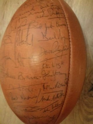 Signed Leather Gilbert Rugby Ball England V France 1985 - Rare & Bonus