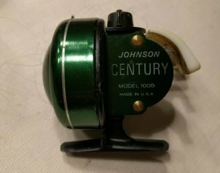 Vintage Johnson Century Model 100b Spincast Fishing Reel Made In Usa