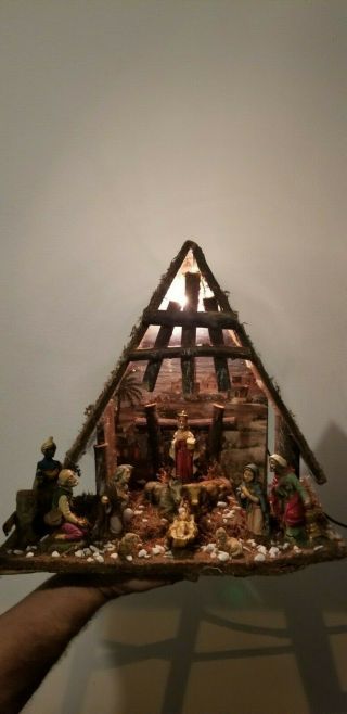 Antique Christmas Nativity Piece From Italy