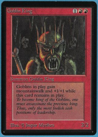 Goblin King Beta Nm - M Red Rare Magic The Gathering Mtg Card (id 35281) Abugames