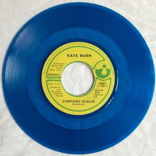 Kate Bush - Symphony In Blue - Very Rare Canadian Blue Vinyl 7” (vinyl Record)
