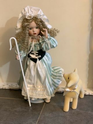 Vintage 1993 Little Bo Peep Porcelain Doll By Ashton Drake Galleries