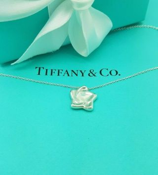 Tiffany & Co Very Rare Sterling Silver Elsa Peretti Star Pendant 16 " Necklace