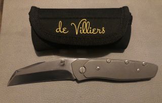 Andre De Villiers Adv Operator Ti Titanium 2001 Rare Edc Knife Custom Folder