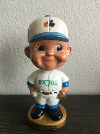 1960 Vintage Bobblehead Montreal Expos Gold Base Nodder Extremely Rare