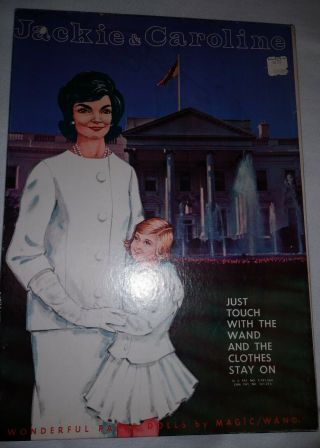 Vintage Jackie And Caroline Kennedy Paper Dolls By Magic Wand Complete Boxed Set
