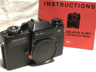 Rare Black Paint Leicaflex Sl Mot Leica Leitz Vintage Film R M