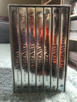 Neon Genesis Evangelion LE Platinum DVD 1 - 7 complete ADV w Box Slipcovers RARE 3
