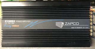 Old School Zapco Z150s2 2 Channel Amplifier,  Rare,  Sq,  Usa,  Vintage