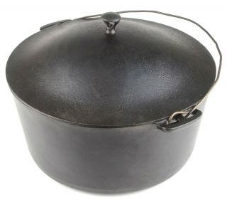 Rare Wagner No 11 Turtle - Back Whistle - Top Cast Iron Dutch Oven Restored Cond