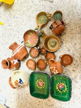Vintage Dollhouse Miniatures Mexican Pottery