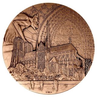 Francia France Medal Rebuild Notre Dame De Paris Cathedral 2019 @ Rare