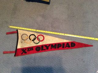 Vintage & Very Rare Pennant From The 1936 Berlin Olympics