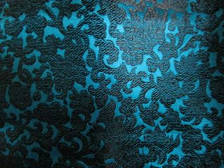 Teal And Black Silk For French Fashion Antique Doll Clothes