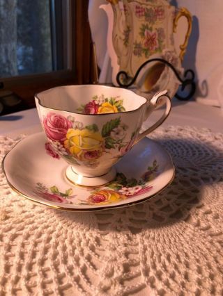 Queen Anne Teacup & Saucer Manor Roses
