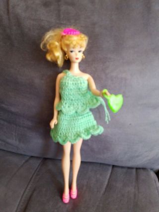 Vintage Style Blonde Barbie Doll Blue Eye Shadow 1958/2004 Mattel