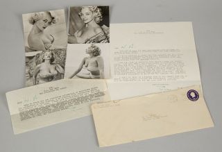1950s Eve Meyer Mail Order Pin - Up Photographs And Signed Letter Rare