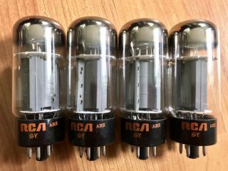 Rare Date Matched Quad NOS NIB RCA 6L6gc Amplifier Power Tubes Exc 6L6 KT66 2