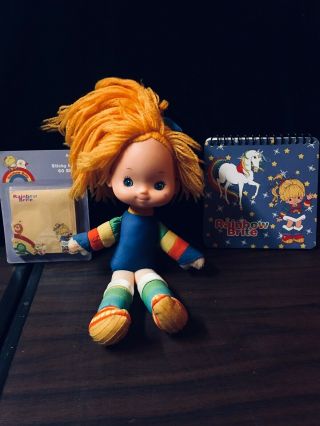 1980 Hallmark Rainbow Bright Doll And Sticky Notes And Paper (no Clothes)