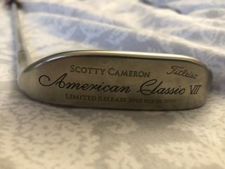 Scotty Cameron American Classic Vii Napa Putter,  Rare