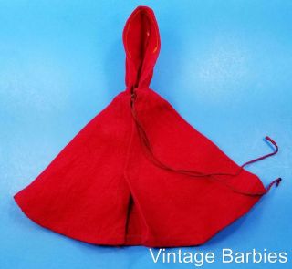 Barbie Doll Little Red Riding Hood 880 Cape Vintage 1960 ' s 3