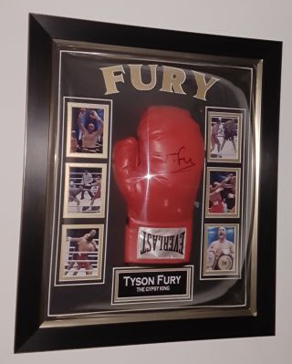 Rare Tyson Fury Signed Boxing Glove Autographed Display