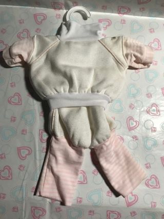 Cabbage Patch Kids Vintage Coleco White And Pink Sweater With Jogging Pants Cute
