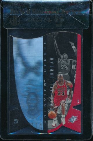 Michael Jordan 1997 - 98 Upper Deck Spx Holoview Heroes Bgs 8.  5 Card H1 Rare