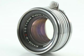 Rare [black Belt Exc,  ] Nikon Nikkor H.  C 5cm 50mm F2 Screw Mount L39 Ltm Japan