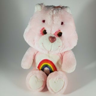 Vintage Care Bears Cheer Bear 13 " Plush Kenner 1983 Stuffed Animal Rainbow
