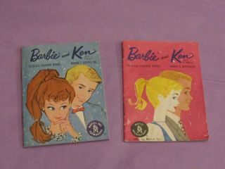 2 Vintage Barbie And Ken Dolls Booklets Pamphlet Catalogs 1961 Mattel