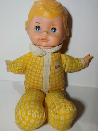 Fisher Price Doll 208 Baby Honey Lap Sitter Doll Vintage 1975
