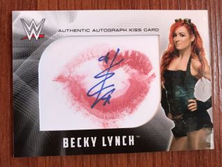 Becky Lynch 2017 Topps Wwe Authentic Kiss Auto Ssp Rare /20