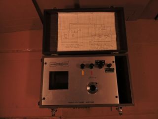 Rare Vintage Hipotronics High Voltage Bridge Tester For Fault Locators Wood Case