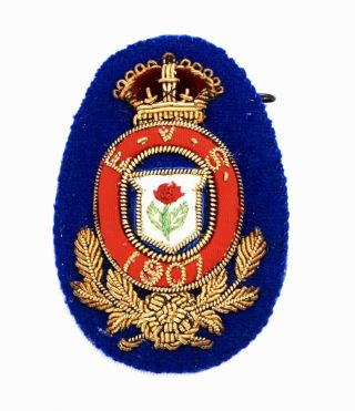Rare Embroidered Football Association Councillors Badge.  England V Scotland 1907