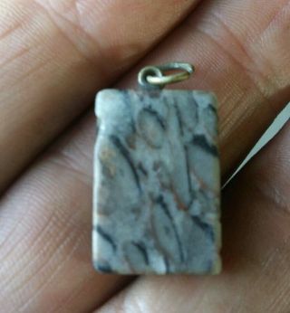 Antique Carved Stone Jewelry Charm Pendant Marble Alabaster