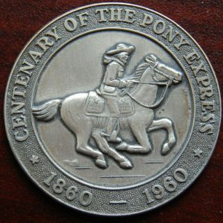 Rare 1960 Sterling Silver Hk 584 Mumey Dollar R - 5 Only 500 Made Pony Express Raw