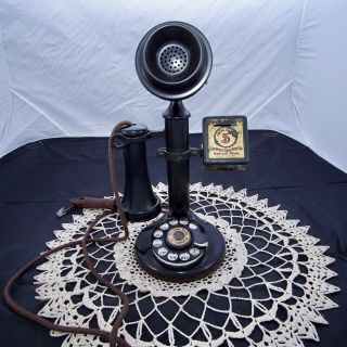 Rare 1920s Western Electric Candlestick 151 Al W/ Dial & Coin Box W/ Key