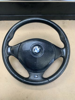 Rare Bmw E36 318 323 328 M3 Z3 M Sports Leather Steering Wheel 3 Spoke - 3 Color