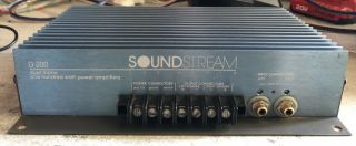 Old School Soundstream D200 2 Channel Amplifier,  Rare,  Usa,  Vintage,  Sq