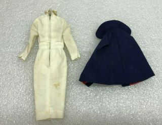 Vintage Barbie Doll Clothes Registered Nurse Dress & Cape No.  991 2