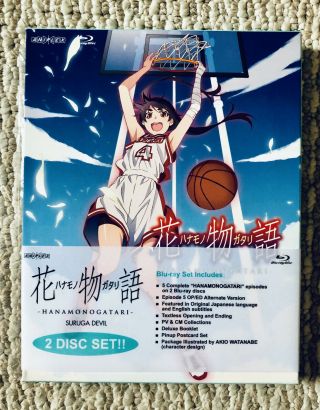 Hanamonogatari Suruga Devil Blu - Ray Monogatari Aniplex Anime Oop Region A Rare