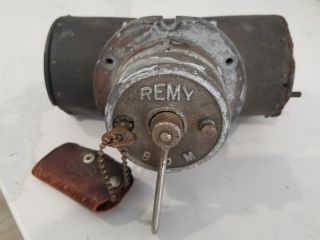 Rare Brass Era Early 1900s Ignition Coil,  Key And Switch Remy Dash Mount
