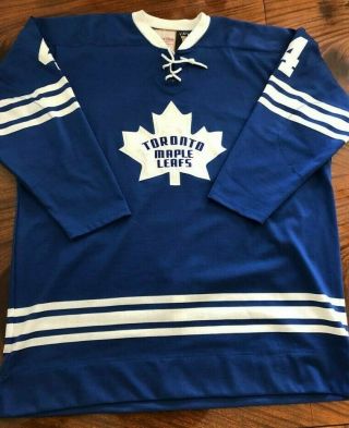 Rare 100 Authentic Pro 56 Mitchell And Ness Toronto Maple Leafs 1967 Jersey 4