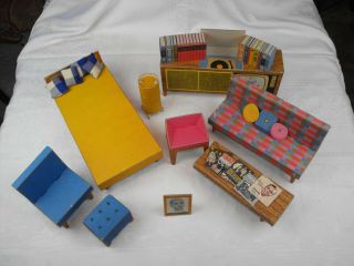 Vintage Mattel Barbie 1962 Barbie Dream House Cardboard Furniture " No House "