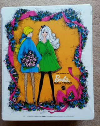Barbie 1968 Vintage The World Of Barbie Doll Trunk Carrying Case Cond.